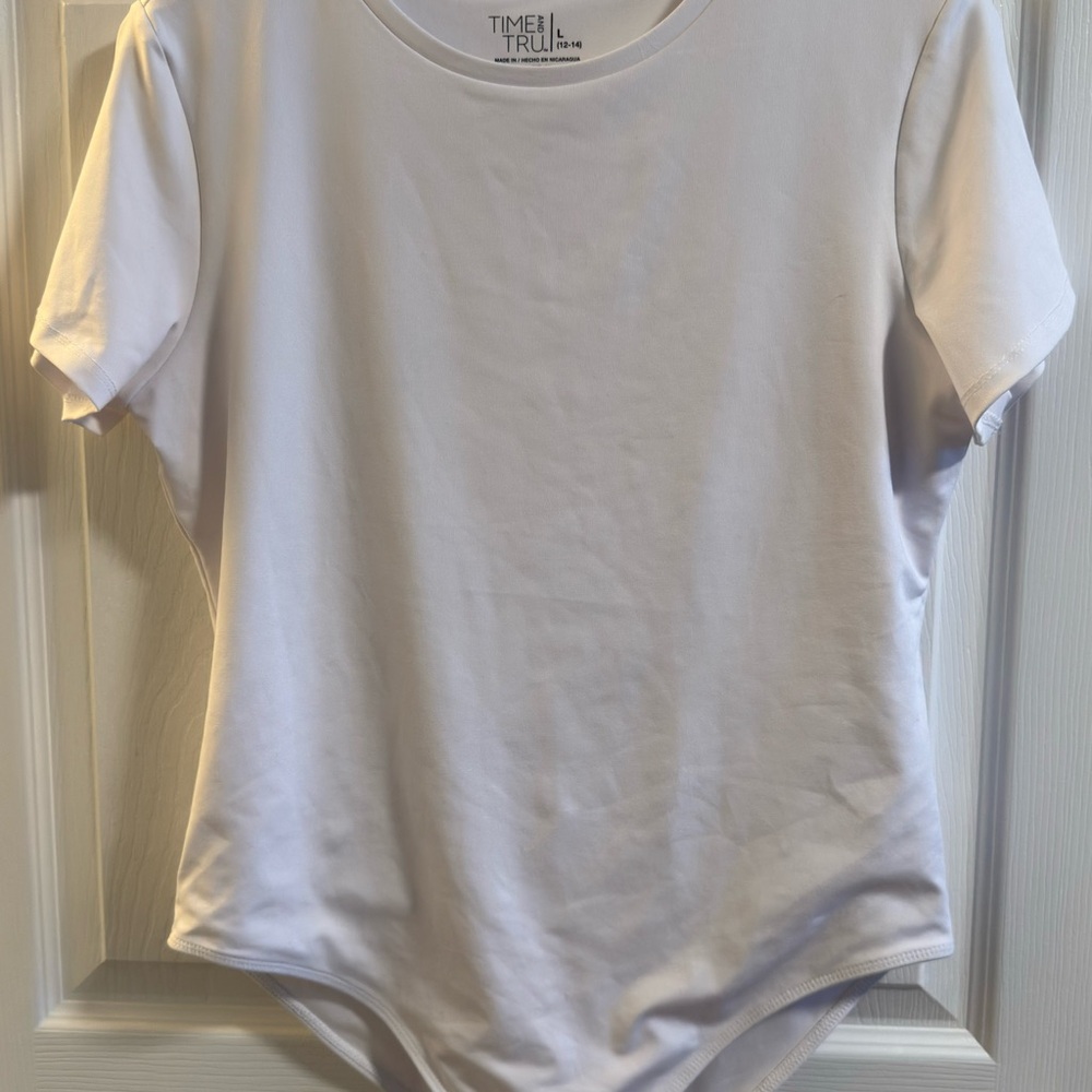 Time and Tru Women's Classic White Bodysuit